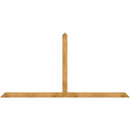 Ekena Millwork Portland Rough Sawn Timber Gable Bracket, Western Red Cedar, 108"W x 54"H x 4"D x 4"F, 12/12 Pitch GBW108X54X0404POR00RWR